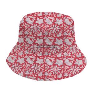 Sombrero de pescador acolchado hecho a mano para mujer, sombrero de pescador para exteriores, resistente al viento, estampado a mano, de algodón, sombrero de carnaval, acolchado de alta calidad - Product Image 1