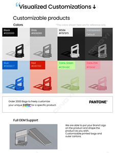 Clips de 0,5mm para sistema de nivelación de suelo de azulejo de 3-12mm Espaciador de sistema de nivelación de azulejo Zhejiang - Product Image 2