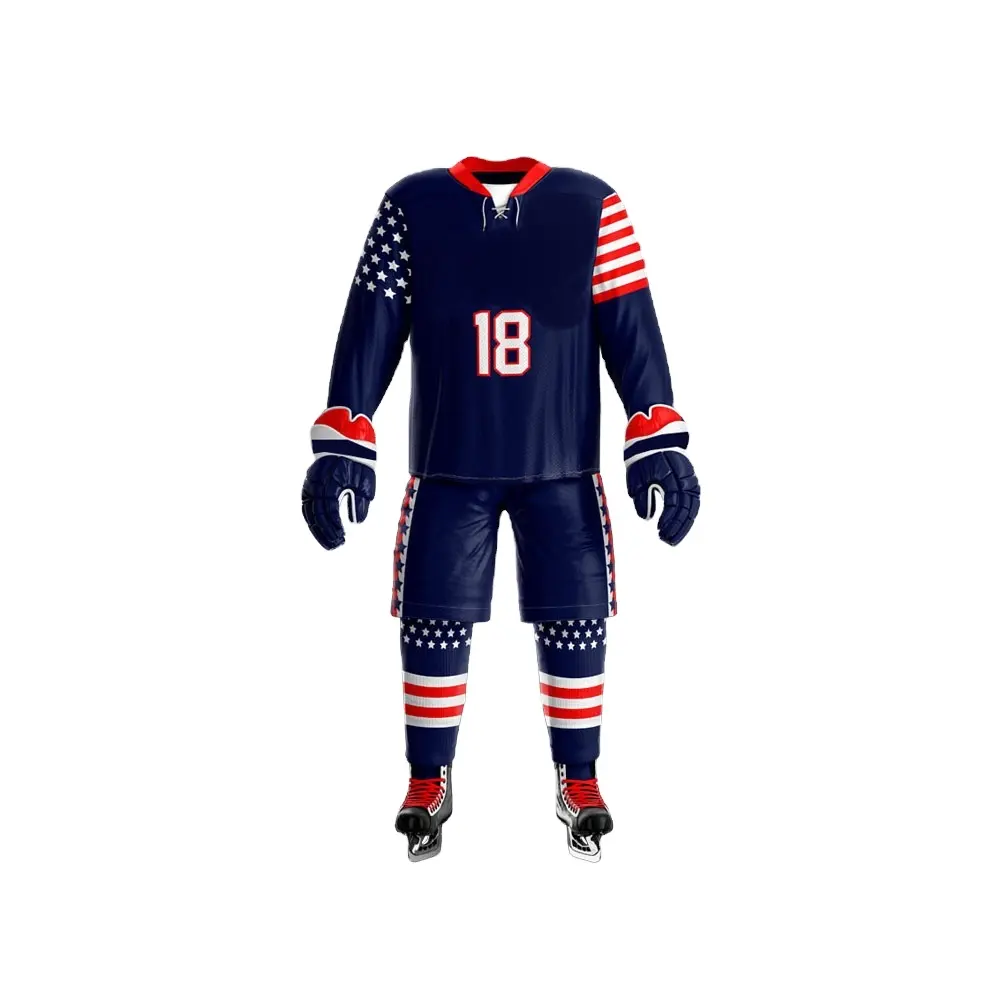 Groothandel Custom Logo Team Sport Blank Hockey Jerseys Polyester Ijshockey Jersey Voor Volwassenen/Kinderen