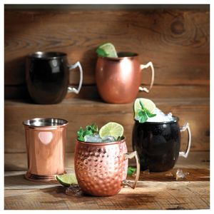 Ensemble de tasses en cuivre martelé, tasses à boissons réutilisables, tasses à cocktails, collection premium durable - Product Image 4