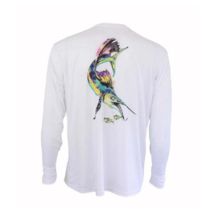 Maillots de pêche personnalisés à manches longues respirants imprimés par sublimation unisexe 100% polyester UPF 50 Protection solaire Tailles plus grandes - Product Image 4
