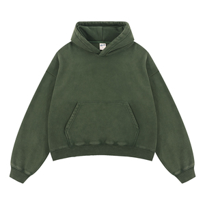 Cotton <b>Fleece</b> Oversized Pullover Hoodie with Breathable Pocket Quick Dry Warm <b>Lined</b> Winter Ready Unisex <b>Sweatshirt</b> - Product Image 2