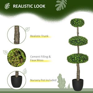 2 Alberi di Bosso Artificiale in Vaso da 110 cm per Casa, Ufficio e Soggiorno, Decorazioni di Halloween per Interni - Product Image 5