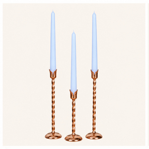 Ensemble de porte-bougies coniques en métal or rose, élégants supports de bougies en spirale pour centre de table de mariage, décoration moderne pour la maison - Product Image 3