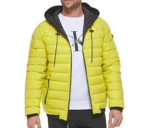 Veste matelassée personnalisée en duvet de canard avec fermeture éclair et transfert thermique - Product Image 1