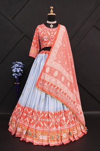 Ensemble élégant de lehenga choli de mariage imprimé numériquement avec dupatta pour la fête nuptiale au meilleur prix - Product Image 2