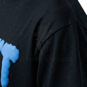 T-shirt streetwear respirant et doux, imprimé en relief, coton premium, graphisme en relief, confortable, mode décontractée pour hommes - Product Image 6
