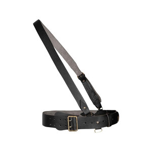 Ceinture décontractée grande taille Sam Browne en cuir de vachette avec boucle en acier, caractéristiques écologiques pour vêtements traditionnels - Product Image 1