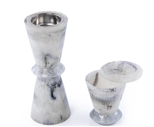 Trending Style Epoxy Resin Bakhoor burner set with veins White brown veins <b>oud</b> holder All-season aromatic <b>diffuser</b> At Best Price - Product Image 1