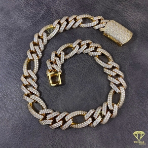 Wholesale <b>Iced</b> Out Cuban Link <b>Chain</b> 925 sterling silver with Moissanite Diamond Men Hip Hop Rapper Jewelry - Product Image 2