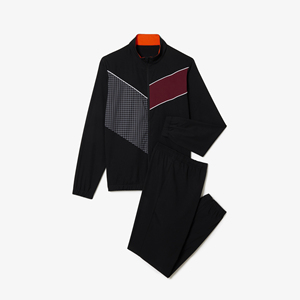 Conjunto Deportivo para Hombre con Cuello Alto y Cremallera, Corte Regular, Diseño OEM, Sudadera y Pantalones con Parches, Conjunto Casual de Dos Piezas - Product Image 5