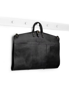 Handmade Genuine Leather Classic Luxury Water Resistant Lightweight Suit Carrier Foldable Garment Bag Heavy-Duty Zipper Casual - Product Image 6