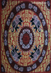 Elephant Design 100% Cotton Indian Cotton <b>Bed</b> <b>Sheet</b> Astrology Print Bohemian <b>Double</b> Bedspread Sun Moon Star Horoscope Bedding - Product Image 3