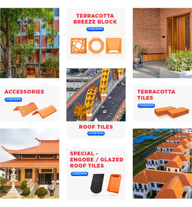 Revestimiento de Pared Exterior Hueco Angular de Arcilla de Terracota Roja Ligera, Personalizado por Fabricante Vietnamita, para Múltiples Superficies - Product Image 5