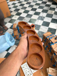 Japanese Style Polished Glass <b>Spice</b> <b>Jars</b> 3oz Acacia Wood Lids Durable 6 Piece Set Home Decor Kitchen Storage - Product Image 4