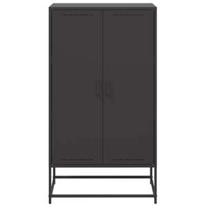 Armoire de salon en acier noir à double porte, meuble de rangement moderne pour la décoration intérieure - Product Image 6