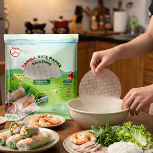 Papel de Arroz Blanco para Rollitos Primavera Vietnamitas Frescos, Suministro Directo de Fábrica al por Mayor para Importadores y Distribuidores - Product Image 1