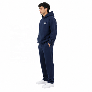 Sudadera y Pantalones de Felpa con Efecto Ácido de Alta Calidad 450GSM, Logotipo Personalizado con Impresión de Espuma, 100% Algodón, Sudadera con Capucha Raglán, Conjunto Deportivo USA - Product Image 3