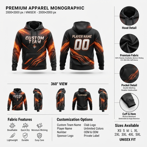 Full Print Sublimation Quarter Zip Pocket Hoodie Custom Athletic Hooded <b>Sweatshirt</b> for Football Basketball and <b>Gym</b> - Product Image 5