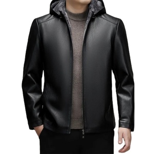 Hot Selling Men’s Premium Quality Leather <b>Jacket</b> New Fashion Design Waterproof Sheep <b>Fur</b> <b>Lined</b> Winter Outerwear <b>Jacket</b> - Product Image 6