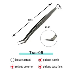 Pinzas para Pestañas de Acero Inoxidable Duraderas con Logotipo OEM, Herramienta de Belleza Profesional 100% de Alta Calidad a Bajo Precio - Product Image 6