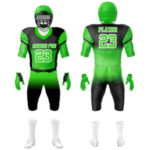 Tenue d'équipe de football américain haut de gamme unisexe respirante, personnalisable avec nom et numéro d'équipe, en twill, pour la personnalisation OEM - Product Image 4