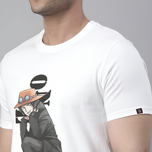 Camiseta de Manga Corta para Hombre, Color Beige, Cuello Redondo, Estilo Casual, Talla Grande, 100% Algodón Jersey, Ecológica y Transpirable - Product Image 4