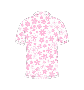 เสื้อโปโลผู้ชายลายดอกไม้สีชมพู แขนสั้น สไตล์ลำลอง แฟชั่นกอล์ฟ รับทำโลโก้ตามสั่ง รับผลิตแบบ OEM ODM ขายส่ง - Product Image 5
