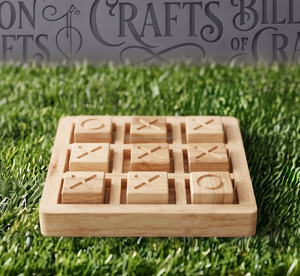 Wholesale Wooden Tic Tac Toe Game Board Handmade Classic Strategy <b>Puzzle</b> <b>Toy</b> for Kids Adults - Product Image 2