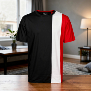 T-shirt en jersey de coton uni 220g bicolore à manches courtes col rond écologique vente en gros personnalisé Birlag Sports - Product Image 3