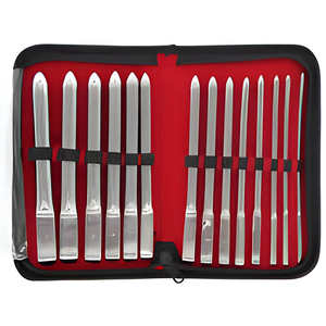 Astrin Surgical – Kit de dilatateurs utérins Hegar 14 pièces, à extrémité unique, droits, 4-17 mm, en acier inoxydable avec pochette de rangement, certifié CE - Product Image 3