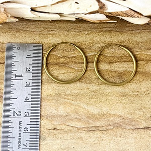 Hot Selling Minimalist Round Hoop <b>Earrings</b> Simple Brass Drops <b>Men</b> Antique Brass Finish Circle Modern Wire for Wholesale OEM ODM - Product Image 6