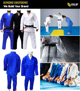 Kimono de Judo Negro con Detalles Rojos, Uniforme Unisex para Artes Marciales, Algodón Resistente de Secado Rápido 220g, Corte Holgado, Logotipo Personalizado en la Parte Delantera - Product Image 6