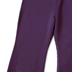 Pantalones Deportivos Morados de Algodón Personalizados con Cintura Elástica para Otoño, Logotipo Personalizado, Corte Holgado y Acampanado - Product Image 6