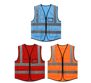 Custom Logo Printed <b>Waterproof</b> Cotton Safety Hot Sale Construction Workwear Vest Safety Vest Reflective Clothing High Visibility - Product Image 1