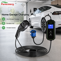 Chargeur EV portable 7kW 32A Type 2 230Vac avec prise de courant personnalisée pour les besoins de charge à domicile, au garage, en voyage et en cas d'urgence en Europe