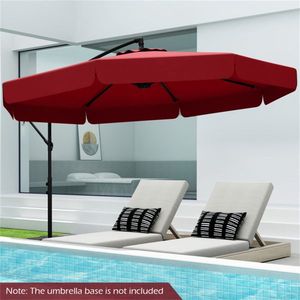 Ombrellone a braccio laterale da 3 metri per patio, con palo in acciaio inossidabile e base quadrata in acrilico, ideale per hotel, esterni, spiaggia e piscina (2m, 3m) - Product Image 4