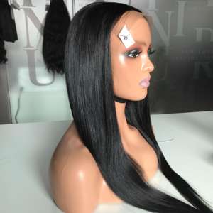 Prêt à porter 4x4 os droite dentelle avant perruque fermeture couleur naturelle vietnamien Remy Extensions de cheveux humains brut frontal Bundle - Product Image 1