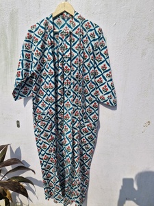 Robe Kimono en Coton Fleuri pour Femme, Peignoir Bohème Imprimé, Léger, pour l'Été, la Plage ou comme Tenue d'Intérieur - Product Image 3