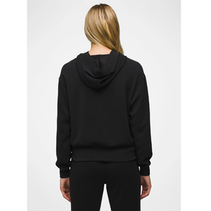 OEM Plain <b>Black</b> <b>Fleece</b> Hoodie Women Minimalist Crossover Collar Drop Shoulder Pullover Wholesale Price By Twin City Pakistan - Product Image 3