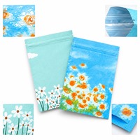 Pochette plate à fermeture éclair métallisée imprimée sur mesure, scellée sur trois côtés, pour l'emballage en vrac de guimauves, bonbons gélifiés et confiseries molles