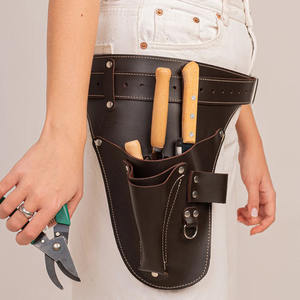 Cinturón de herramientas de floristería de cuero personalizado con logotipo, cinturón de trabajo ajustable para floristería, para hombres y mujeres, cinturón de herramientas profesional. - Product Image 1