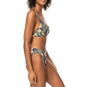 Conjunto de Bikini con Estampado Floral para Mujer, Top Halter Cruzado, Braguita Hipster, Spandex Elástico, Poliéster, Traje de Baño de Dos Piezas - Product Image 4