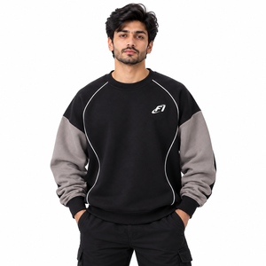 Sudadera Blanca de Cuello Redondo para Hombre, Estilo Raglán, de Algodón y Felpa, con Ribete en Contraste, Manga Larga, Ropa Deportiva, Ropa Urbana de Invierno, OEM - Product Image 6