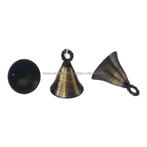 Campanas Colgantes de Latón Hechas a Mano en India, Campana de Templo Vintage, Campana Decorativa de Metal para Puerta de Casa, Pared, Artículo de Regalo Espiritual - Product Image 3