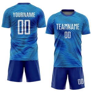 Maillot de football personnalisé imprimé par sublimation, kit d'équipe pour hommes, 100% polyester, évacuation de l'humidité, col en V, manches courtes, toutes saisons, athlétique - Product Image 3