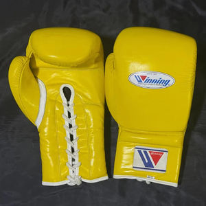 Gants de boxe personnalisés en cuir véritable, best-sellers du fabricant, pour entraînement et sparring. - Product Image 1