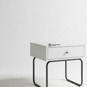 Taburete Industrial de Madera Moderno y Personalizable con Cajón, Estructura Metálica, Duradero y Ecológico, para Escuela o Apartamento - Product Image 3