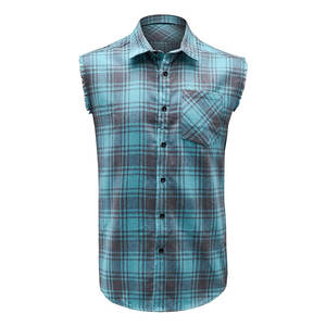 เสื้อแขนกุดผ้าสักหลาดติดกระดุมลายสก๊อตเสื้อกล้ามลำลองสำหรับสตรีทแวร์เสื้อโชว์กล้ามแขนกุด - Product Image 2