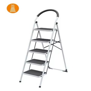High Quality Wholesale Industrial Safety Platform Ladder Aluminum Alloy <b>Foldable</b> Extension Ladder with Guard Rails Portable Heav - Product Image 1